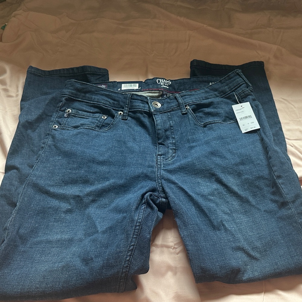 Chaps Men's Dark Blue Straight Jeans